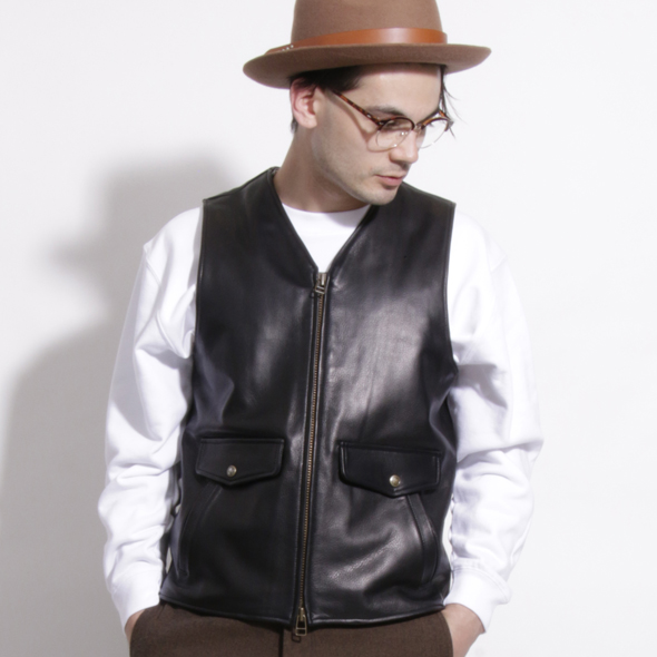 Cow Leather Vest | ROTAR | ローター