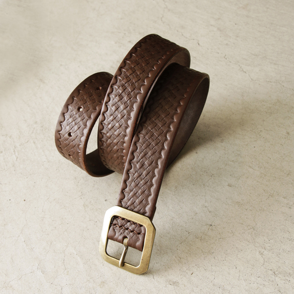 Embossed leather belt | ROTAR | ローター