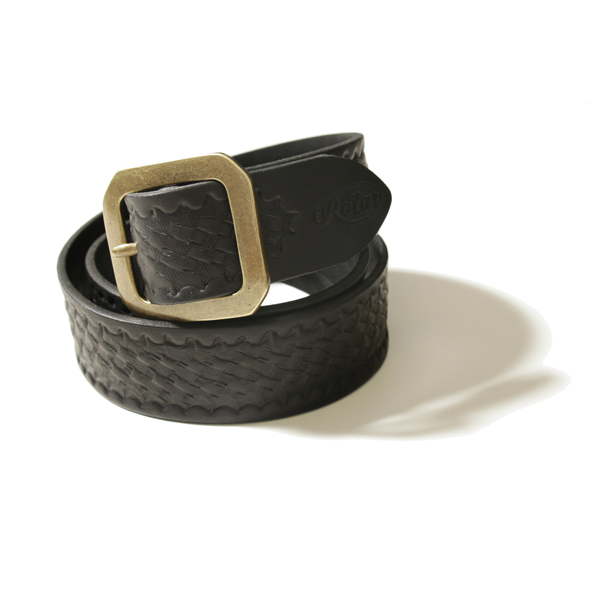 Embossed leather belt | ROTAR | ローター