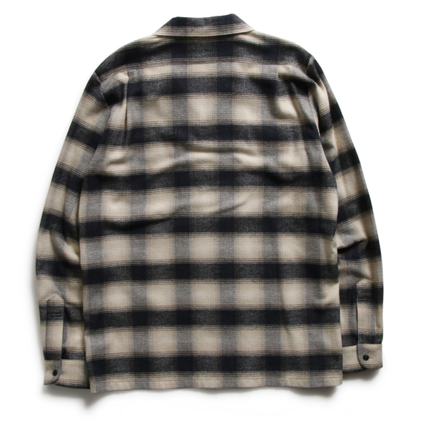 ROTAR ローター ノーカラー ハーフジップ プルオーバーシャツ Lサイズ Ombre Check Open Coller Shirt | ROTAR | ローター