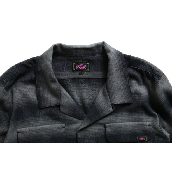 Ombre Check Open Coller Shirt | ROTAR | ローター
