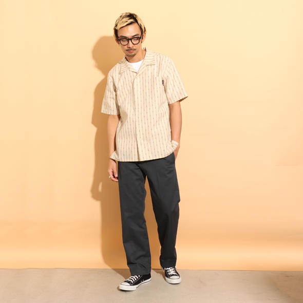 ROTAR ドットストライプオープンカラーシャツ サイズL ROTAR（ローター）の「Dot stripes Open collar shirt