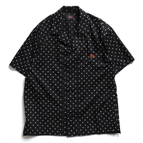 Dot cloth Open Collar Shirt | ROTAR | ローター
