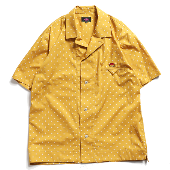 トップス FRONT 11201 Classic Dot Open CollarShirt Classic Dot Open Collar Shirt / Black – FRONT 11201